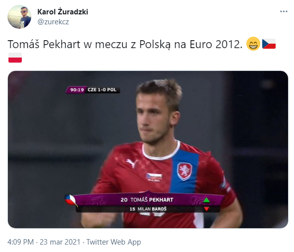 Tomas Pekhart podczas meczu z Polską na EURO 2012! :D